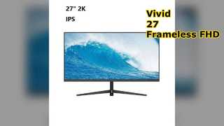 Monitor LED FHD Tanpa Bingkai 27 Inci IPS Jelas