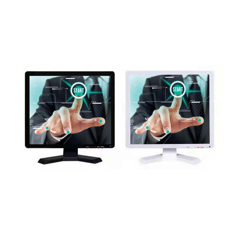 Desktop Computer 15 Inch Touch Screen Monitor Untuk Pos Touch HDMI VGA Input DC 12v