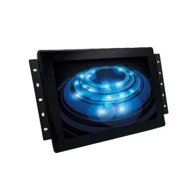 Custom 10.1 Inch LED Monitor Capacitive Touch Screen 1280x800 Resolusi 300NITS Kecerahan Hitam