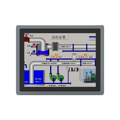 15 Inch Touch Monitor dengan Multi-Touch 1024x768 Capacitive Touch Screen Monitor IP65 Monitor Industri