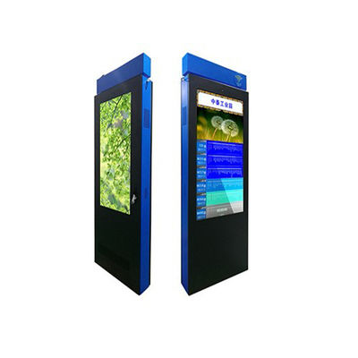 55 Inch Lantai Berdiri 4K Iklan Digital Totem Media Player Tampilan LCD Luar IP65 Digital Signage Touch Screen