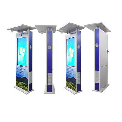 Display iklan LCD dalam ruangan 50 inci layar interaktif berdiri mesin iklan digital