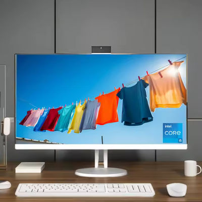 OEM All-In-One PC, layar FHD 23,8 inci, Intel Core I3/I5/I7, RAM 16GB, SSD 1TB, Webcam, WiFi, Window10, Rumah/Bisnis, Putih