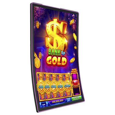 Pabrik OEM 32 Inch Curved Touch Screen J-Shaped Curve Capacitive Touch Screen LCD Monitor Untuk Lemari Game