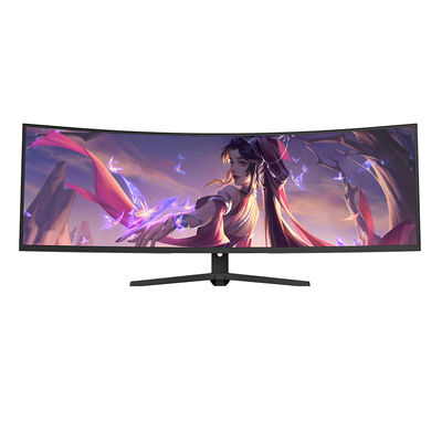 5K Monitor 49 Inch Monitor Curved Gaming Monitor PC dengan Freesync 2025 Baru Datang Resolusi Tinggi