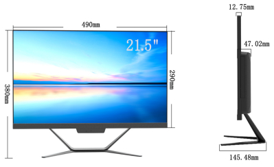 Monitor Sentuh Industri 21,5 Inci 1920x1080 250cd/m2 Respons 4ms